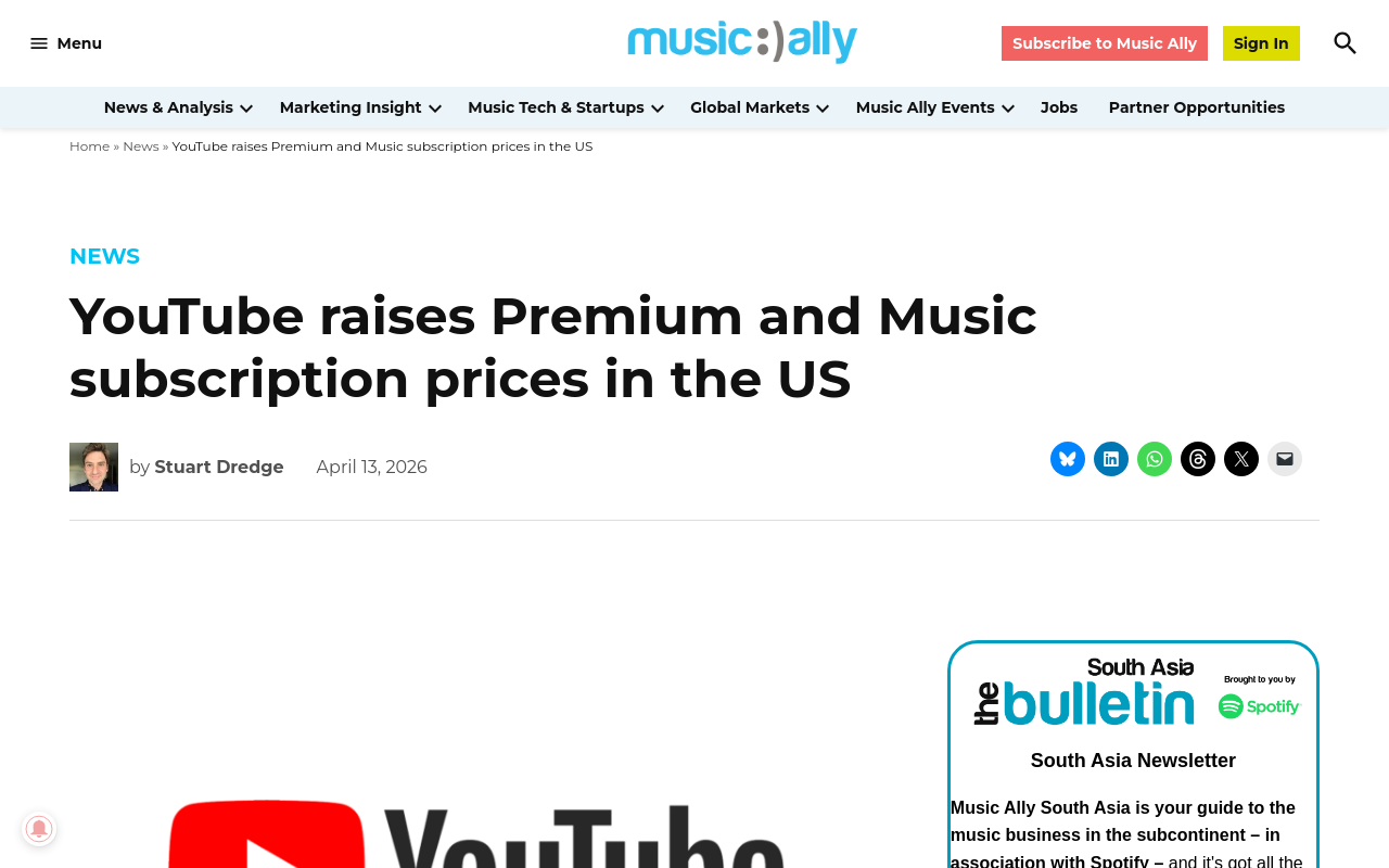 The receipt for YouTube Music's April 2026 US price rise, from the trade press